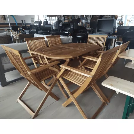 Kerti bútor fa Basic Set asztal+6 szék