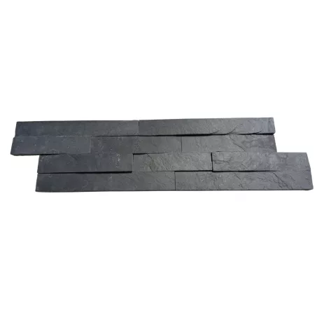 Természetes kőpanel IWS007 matt fekete, 10x36 cm