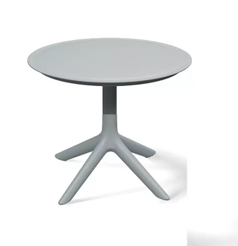 Kerti kis kerek asztal 57 cm RIMO alacsony, achát szürke