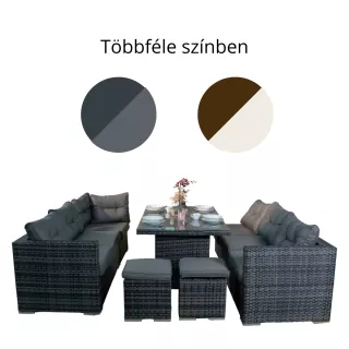 Rattan kerti sarokgarnitúra 6 részes, többféle színben (15041SZ-1)