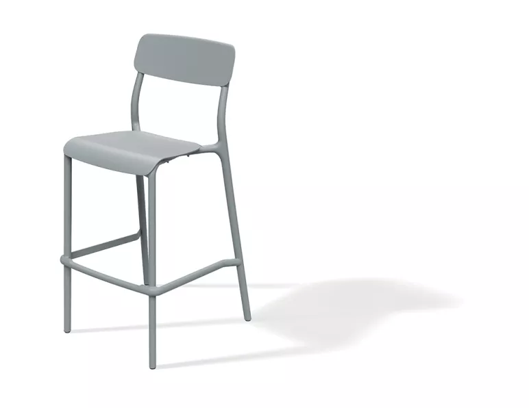 Kerti bárszék RIMO magas, achát szürke