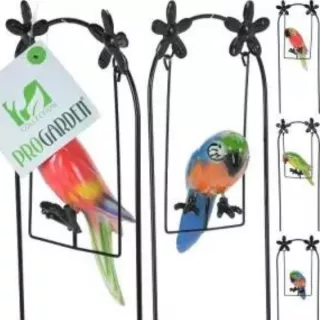 Fém dekor papagály hintán