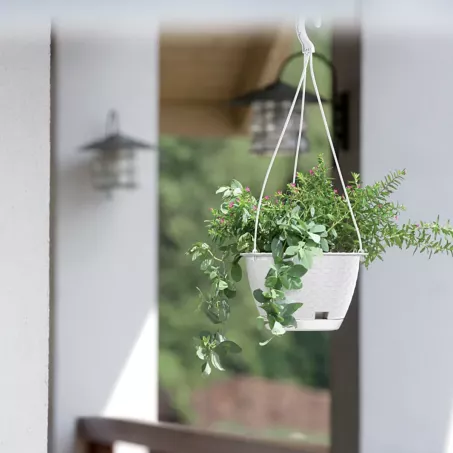Függő rattan kaspó 24 cm, antracit (DRLW240/S433)