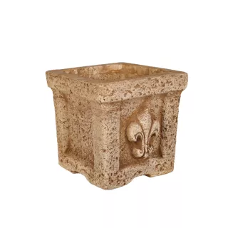 Firenze Kocka Váza Barna(23cm)