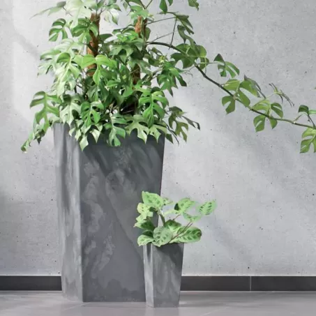 Kaspó 61cm Magas Beton Effect/ Antracit(S433)